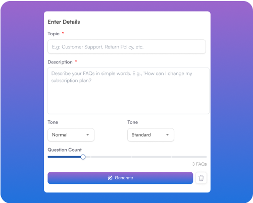 Stand out with a smart FAQ Generator