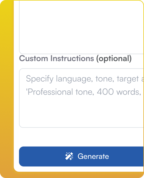 Custom Instructions For Press Release