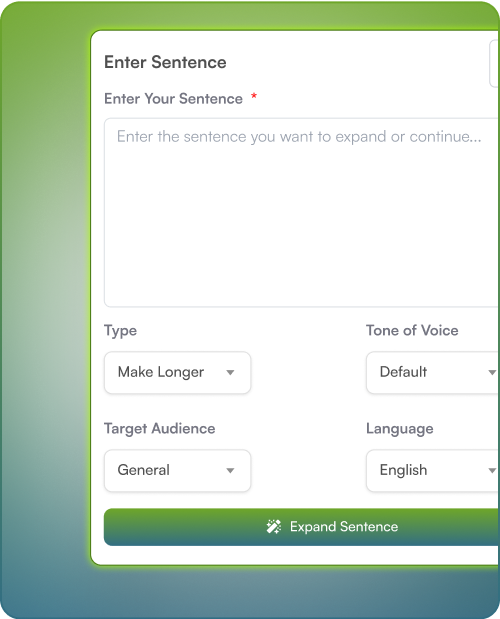Expanding Sentences Is Now Easy for All