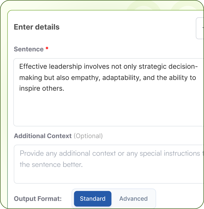 Independent You, Independent Setup