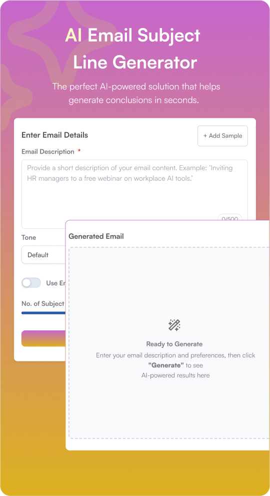Free AI Email Subject Line Generator Tool