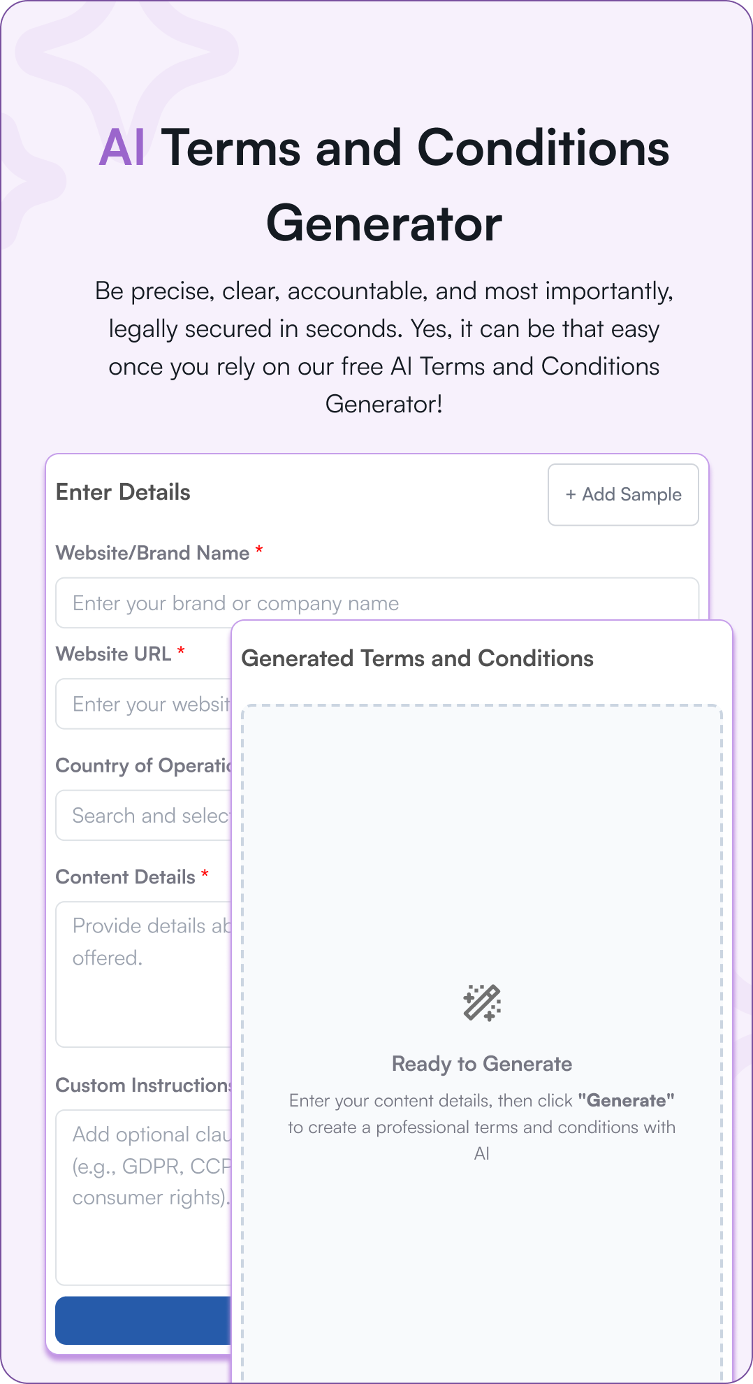 AI Terms and Conditions Generator