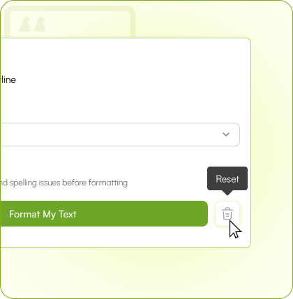 Retry. Refresh. Reformat.