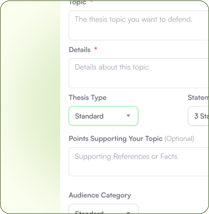 Thesis Type Selection
