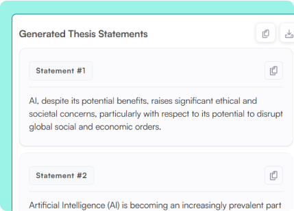 Tailored Statement Options