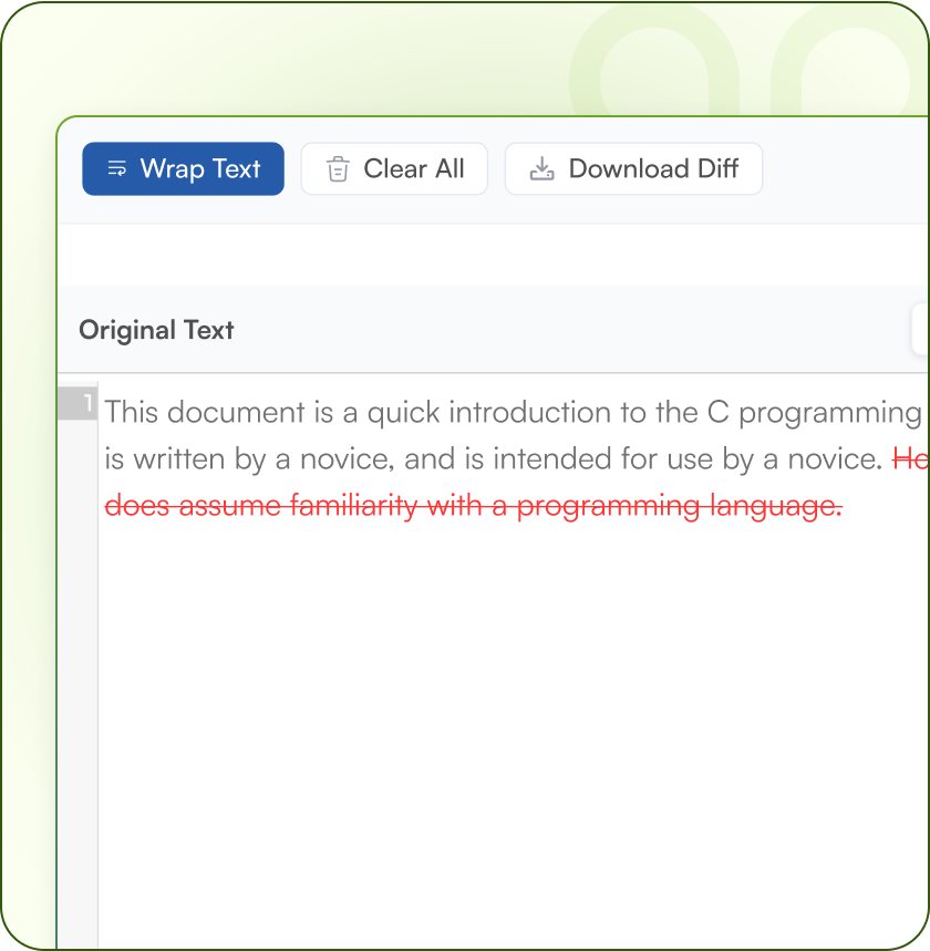 Highlighted Differences That Resolve
