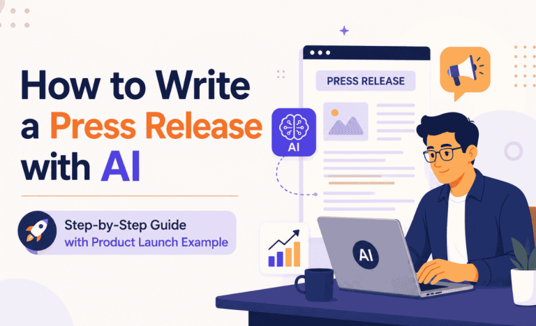 How to Write a Press Release with AI (Step-by-Step Guide with Product Launch Example)